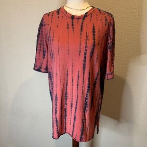 Olivaceous Men's Red and Black Tie-Dye Tee